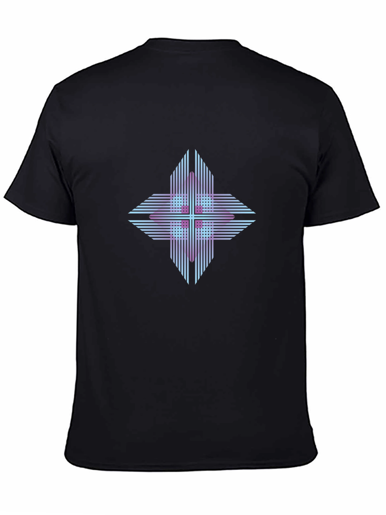 Geometric Cross Graphic T-Shirt - Modern Style
