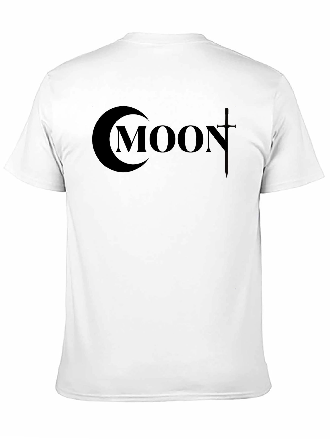 Moon Graphic Black T-Shirt - Mens Casual Tee