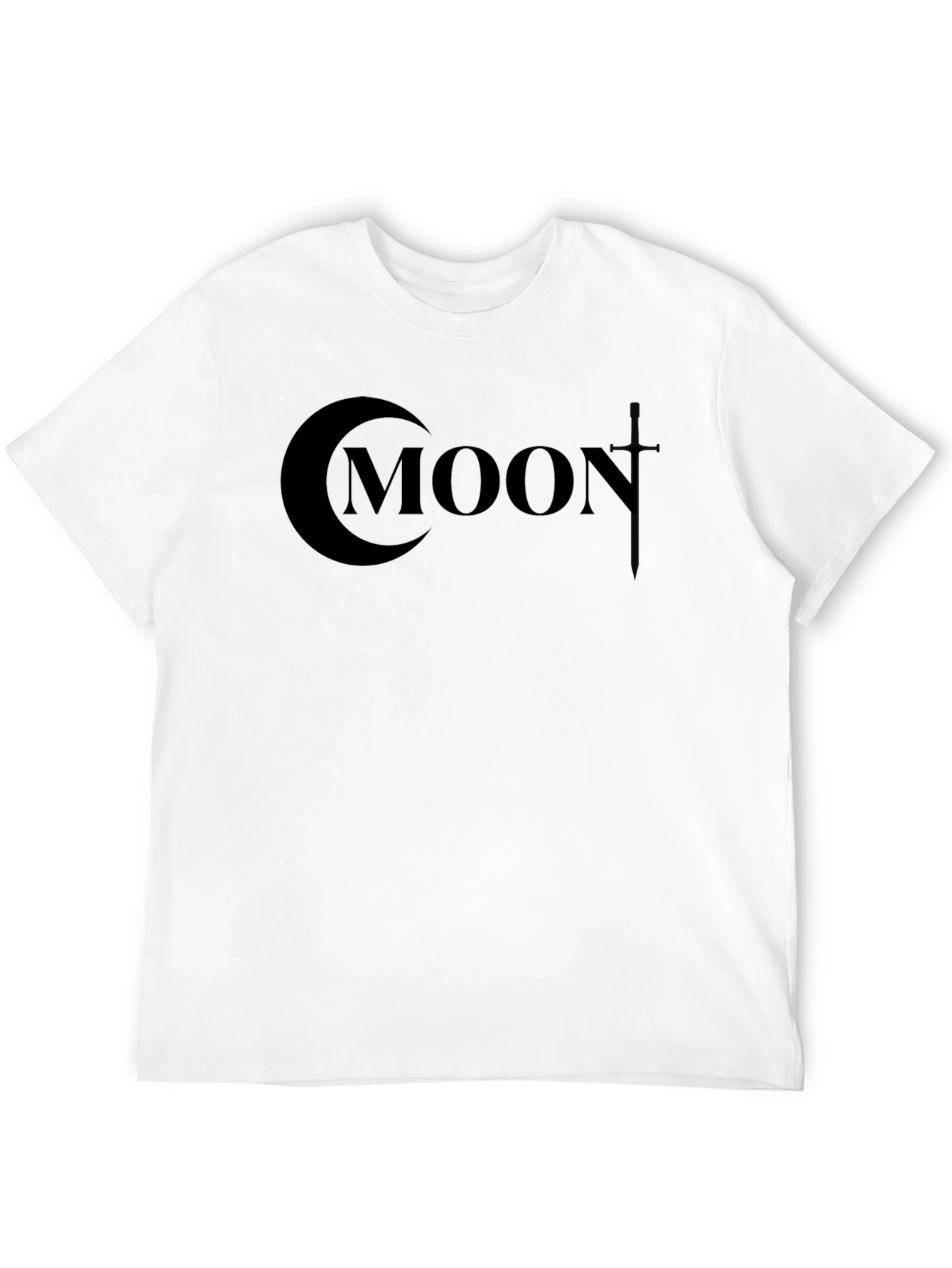 Moon Graphic Black T-Shirt - Mens Casual Tee