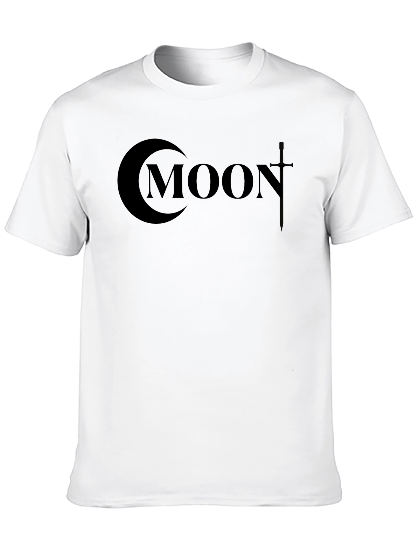 Moon Graphic Black T-Shirt - Mens Casual Tee