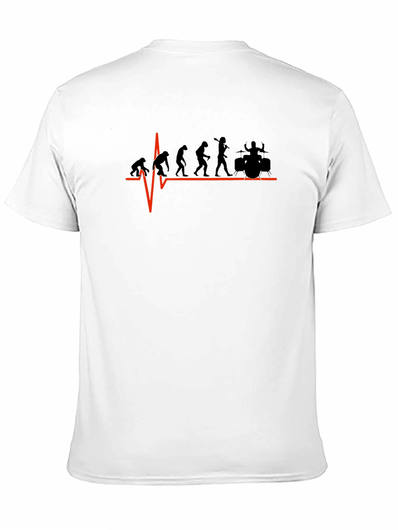 Drummer Evolution Graphic Tee - Black Cotton T-Shirt