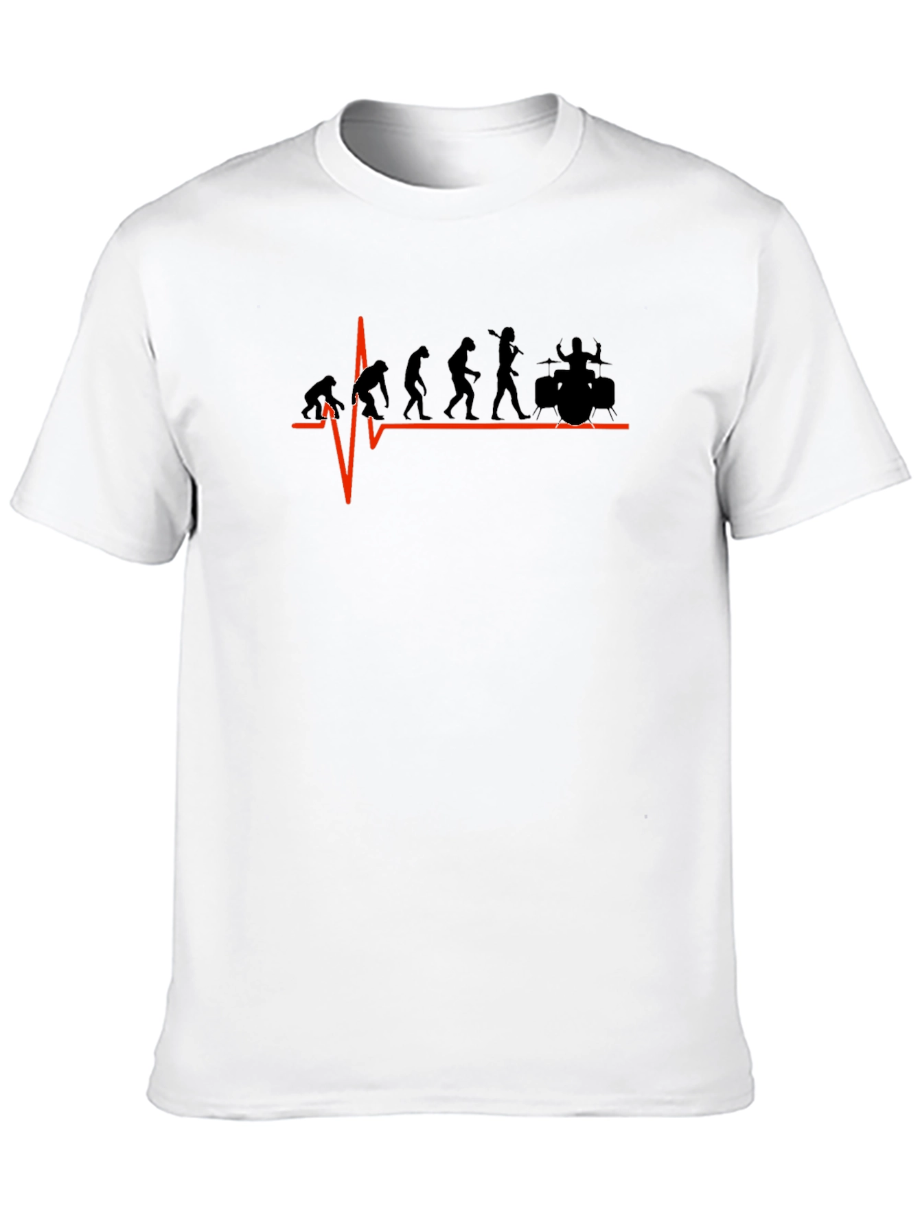 Drummer Evolution Graphic Tee - Black Cotton T-Shirt