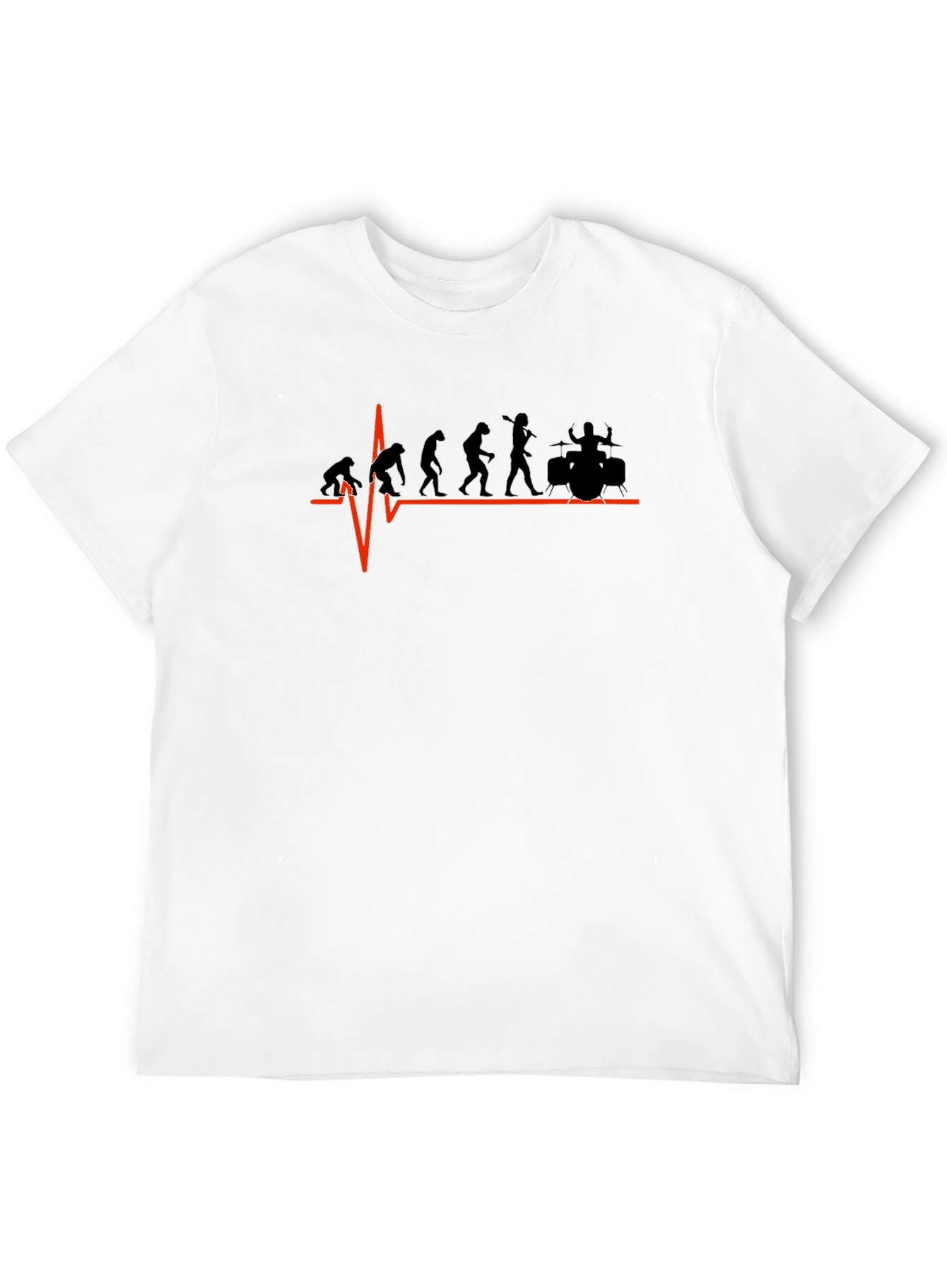 Drummer Evolution Graphic Tee - Black Cotton T-Shirt