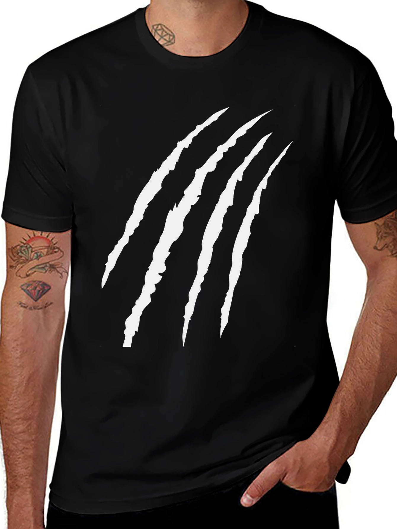 Claw Mark Graphic Tee - Mens Black T-Shirt