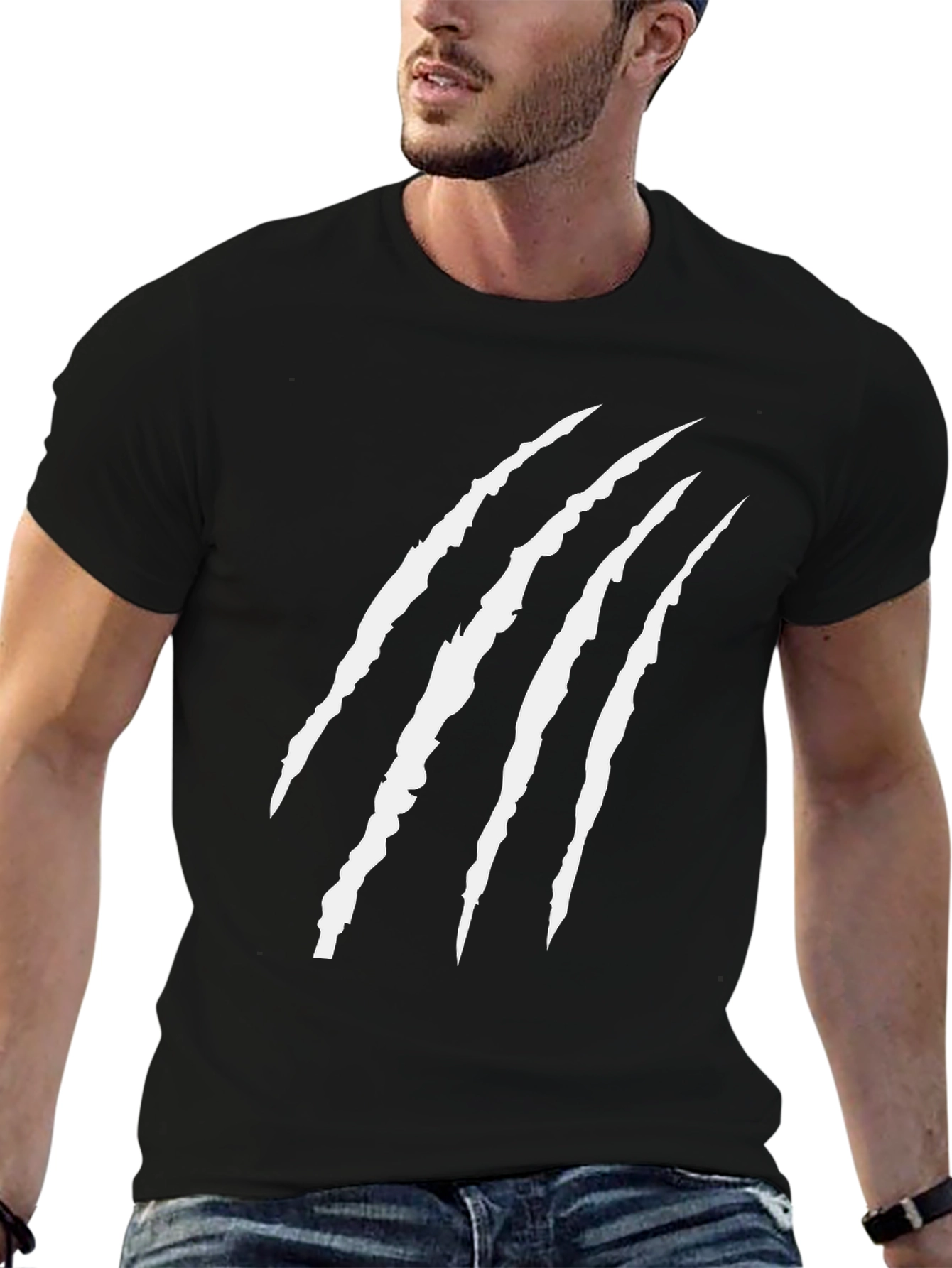 Claw Mark Graphic Tee - Mens Black T-Shirt