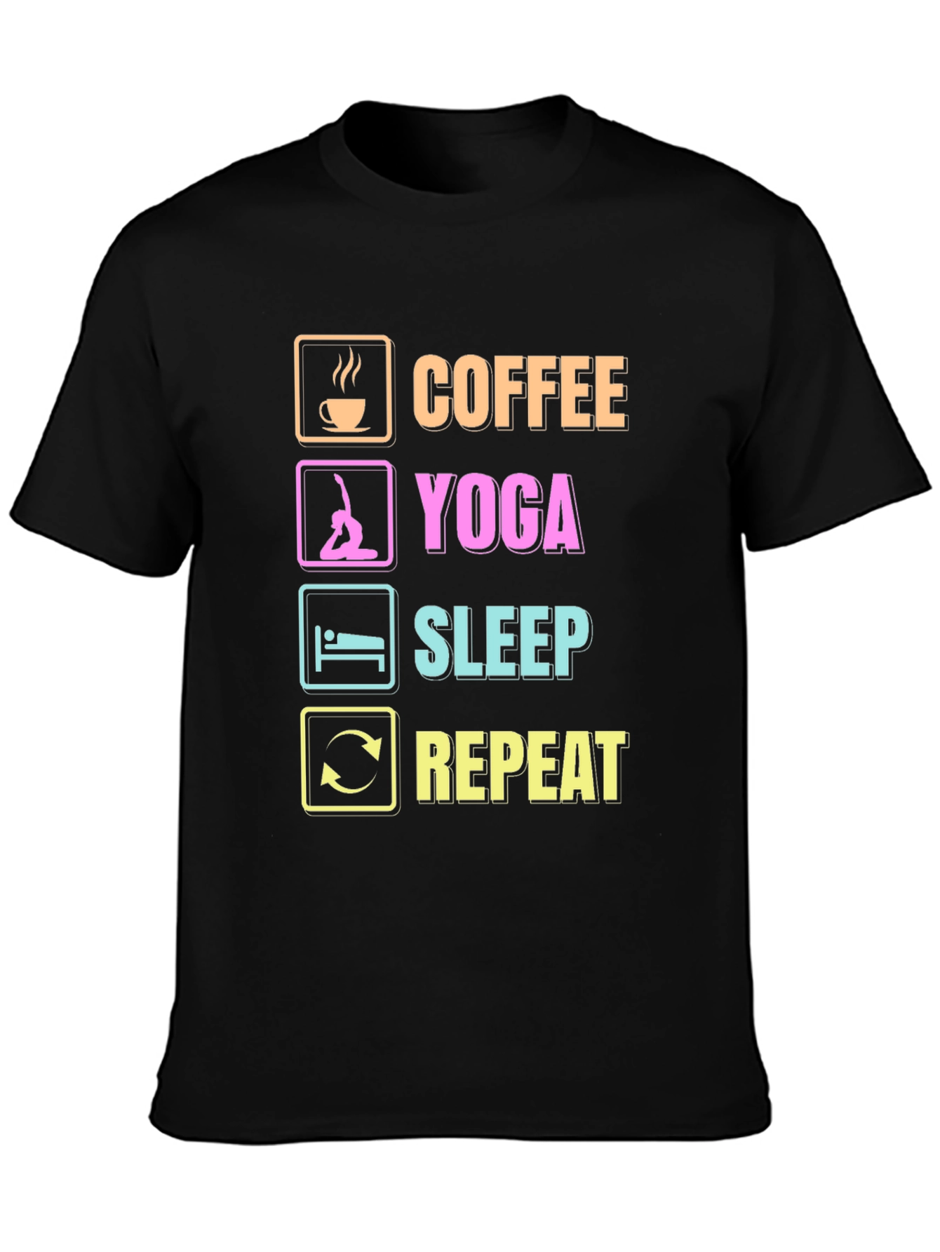 Coffee Yoga Sleep Repeat T-Shirt