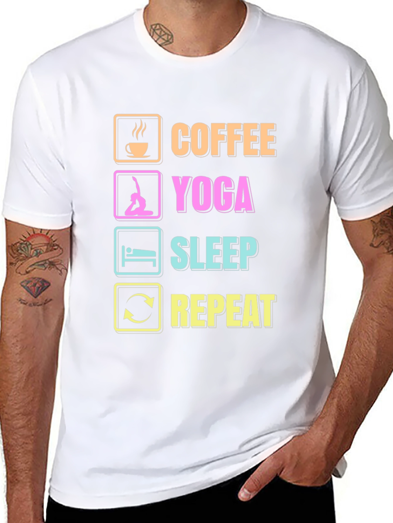 Coffee Yoga Sleep Repeat T-Shirt