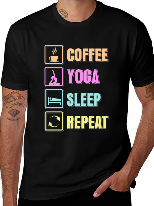 Coffee Yoga Sleep Repeat T-Shirt