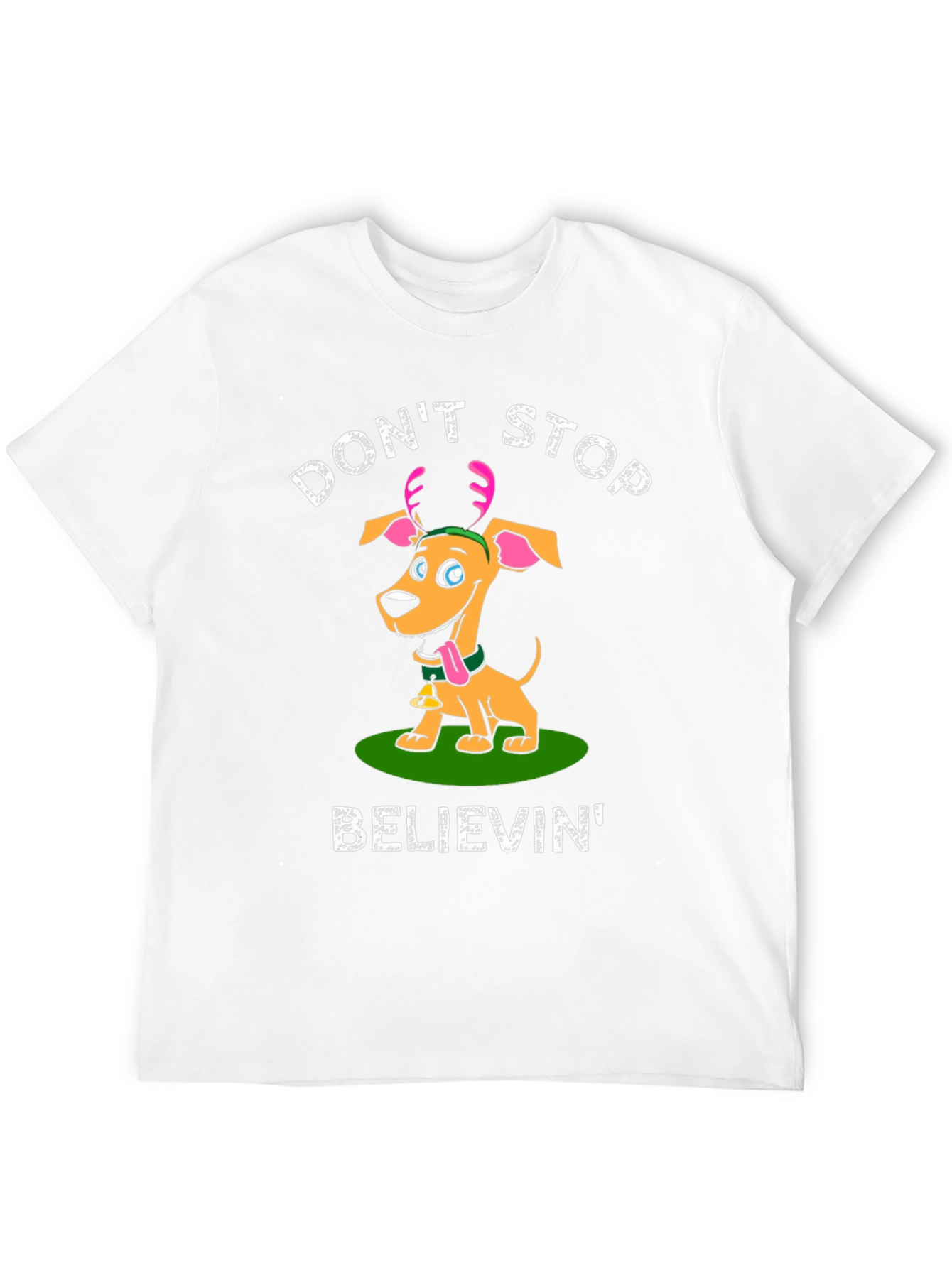 Dont Stop Believin Dog Christmas T-Shirt