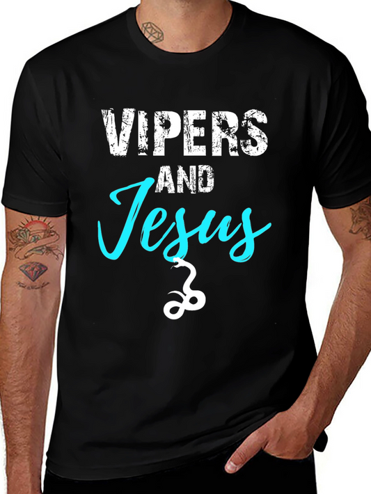 Vipers and Jesus Graphic Tee - Unique Design