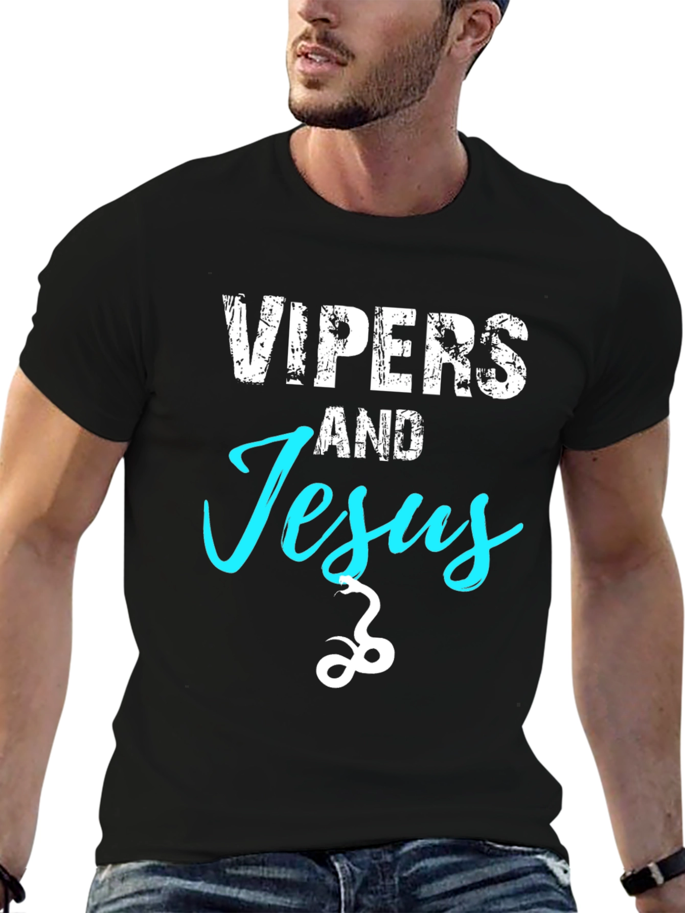 Vipers and Jesus Graphic Tee - Unique Design
