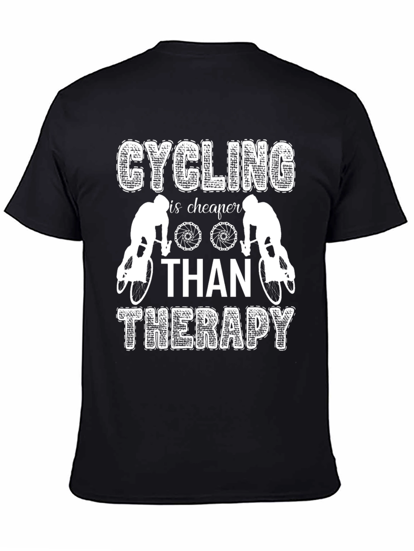 Cycling Cheaper Than Therapy Graphic T-Shirt