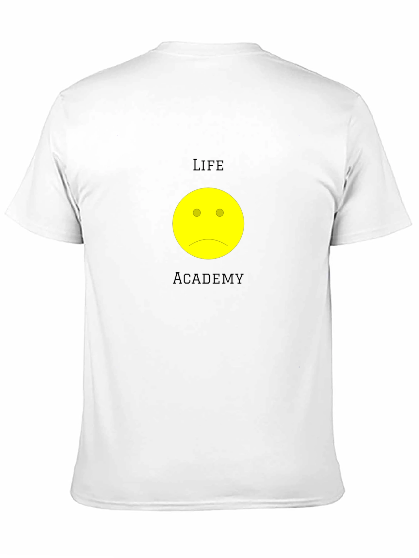 Life Academy Sad Face Black T-Shirt