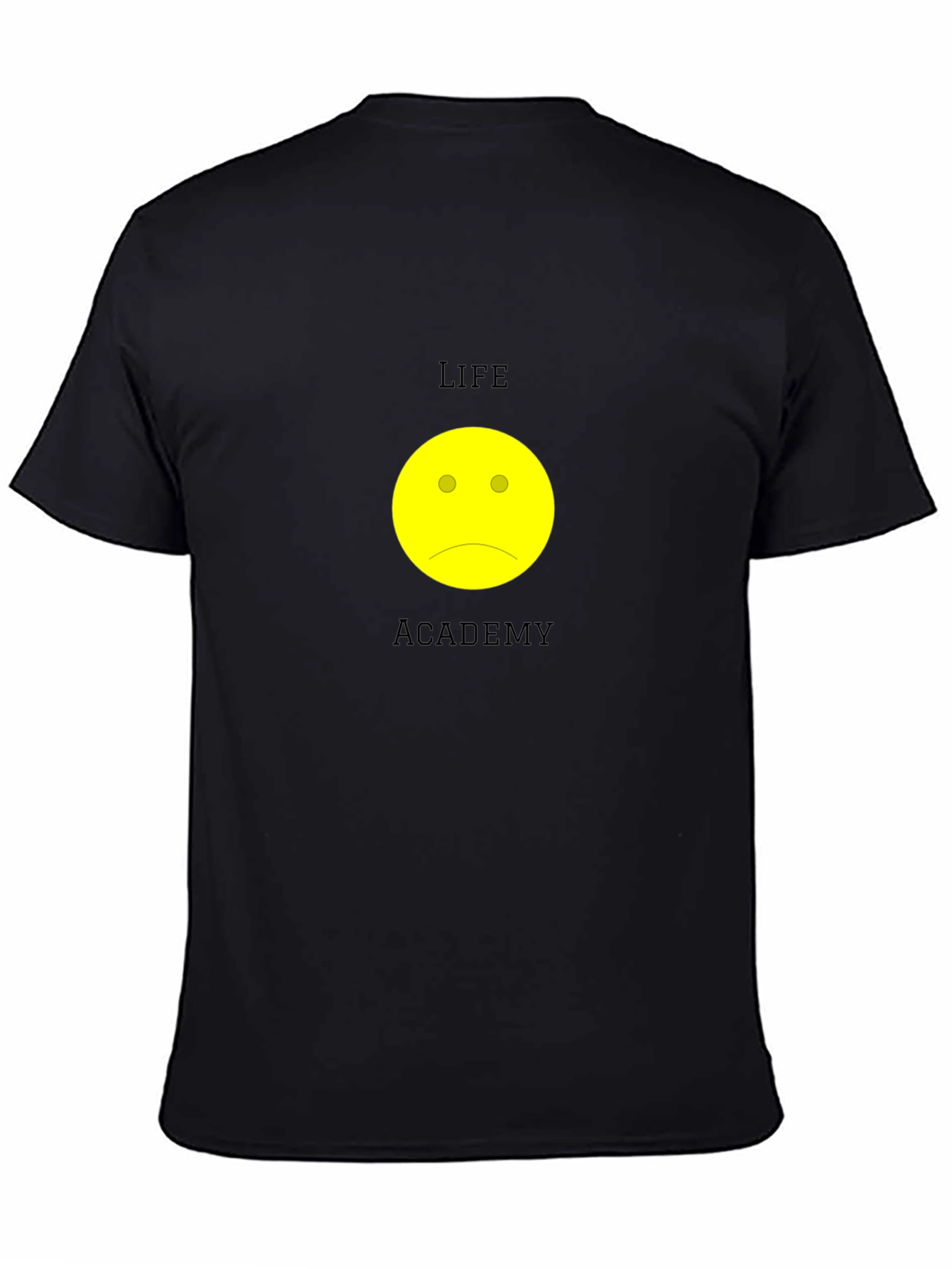 Life Academy Sad Face Black T-Shirt