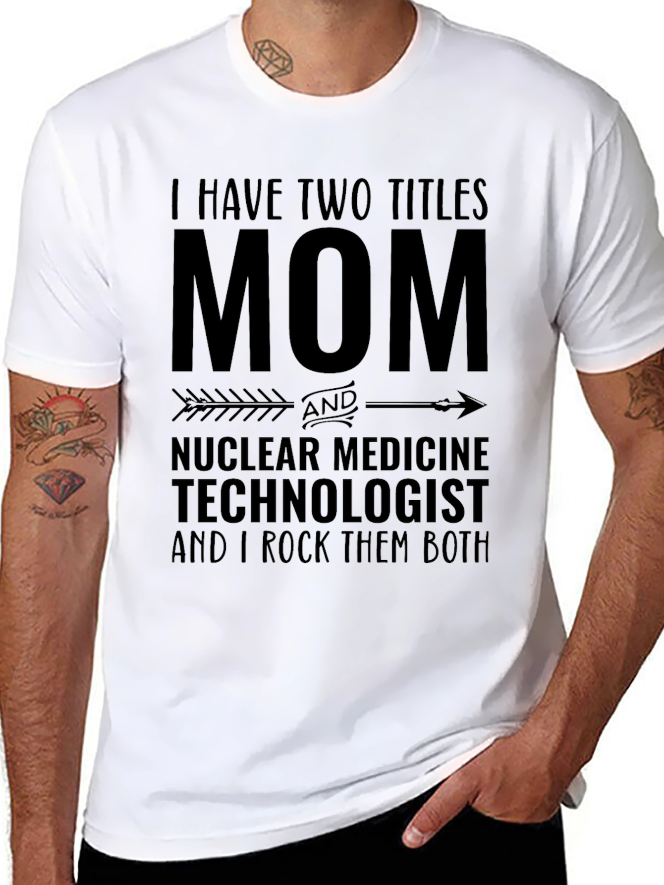 Mom Nuclear Medicine Technologist Black T-Shirt