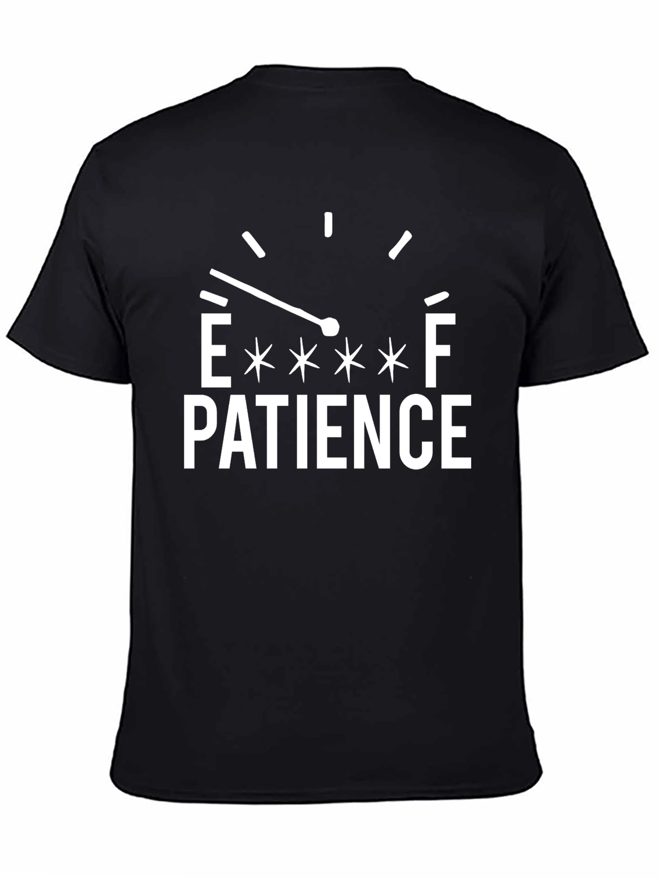 Empty Patience Gauge Mens Black Graphic Tee