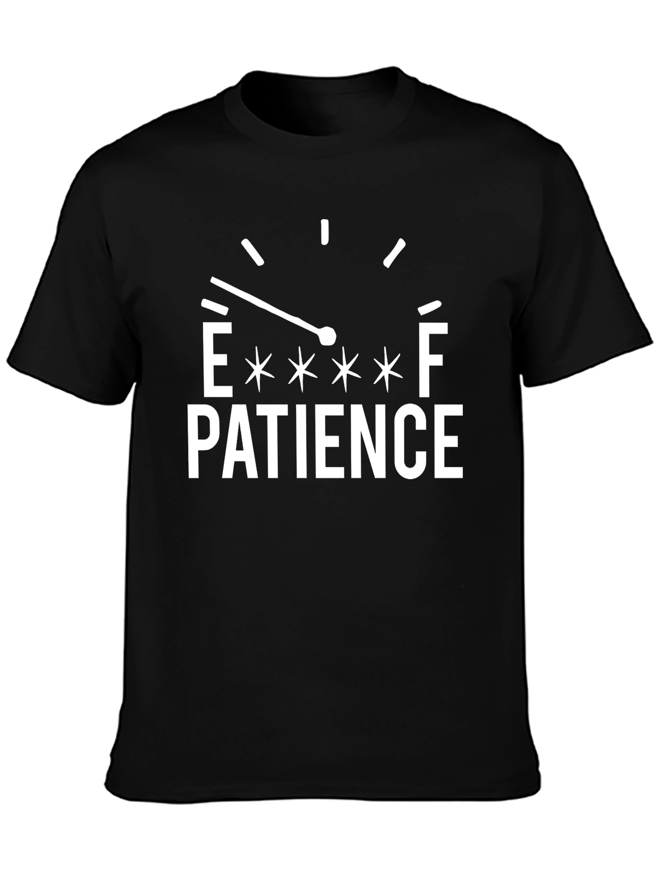 Empty Patience Gauge Mens Black Graphic Tee