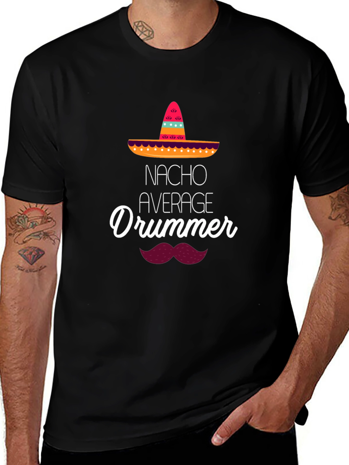 Nacho Average Drummer T-Shirt - Funny Musician Tee