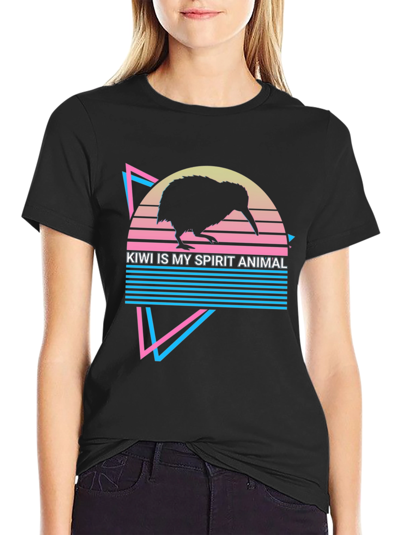 Kiwi Spirit Animal T-Shirt - Retro Style Graphic Tee