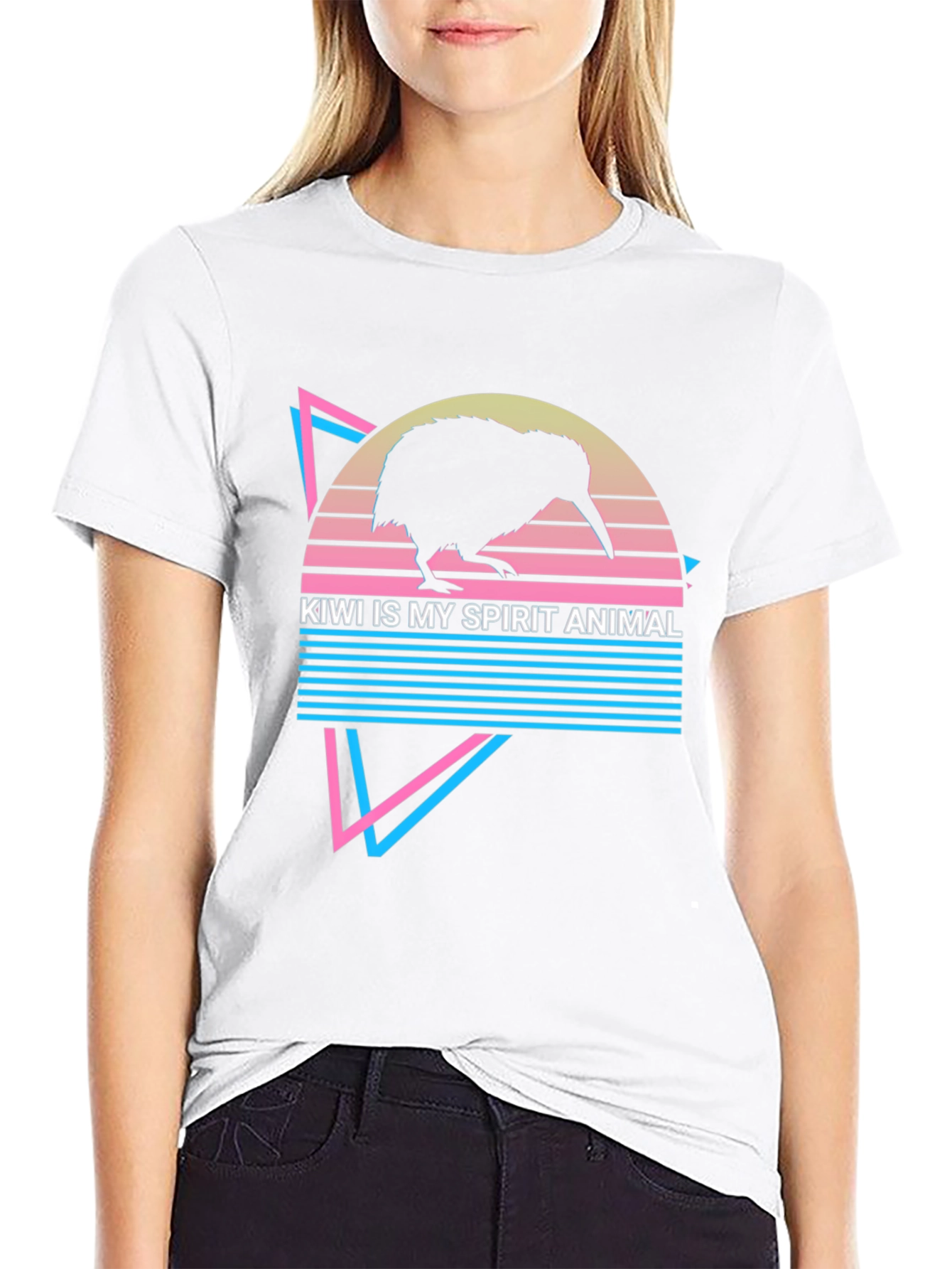 Kiwi Spirit Animal T-Shirt - Retro Style Graphic Tee