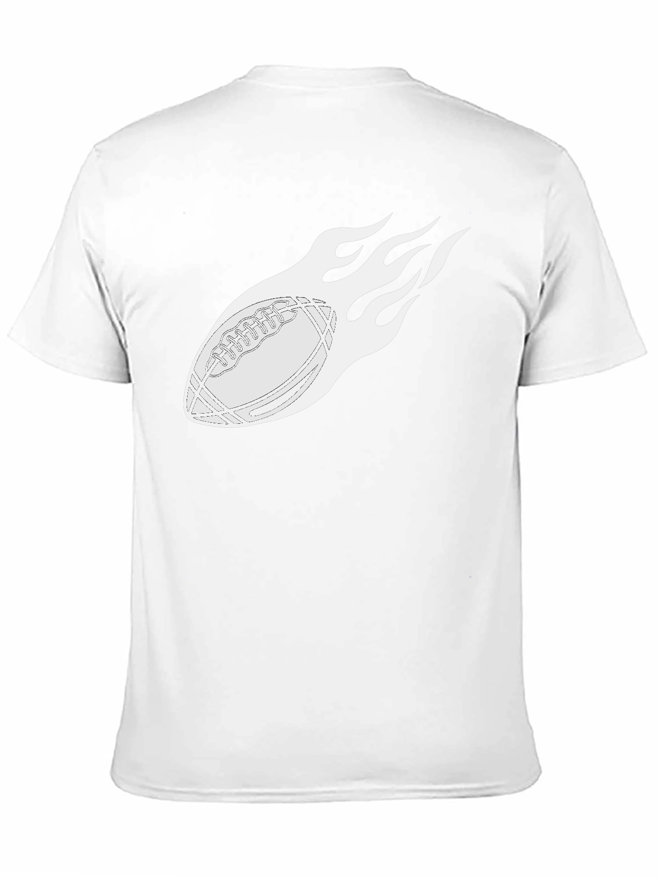 Flaming Football Graphic Tee - Black