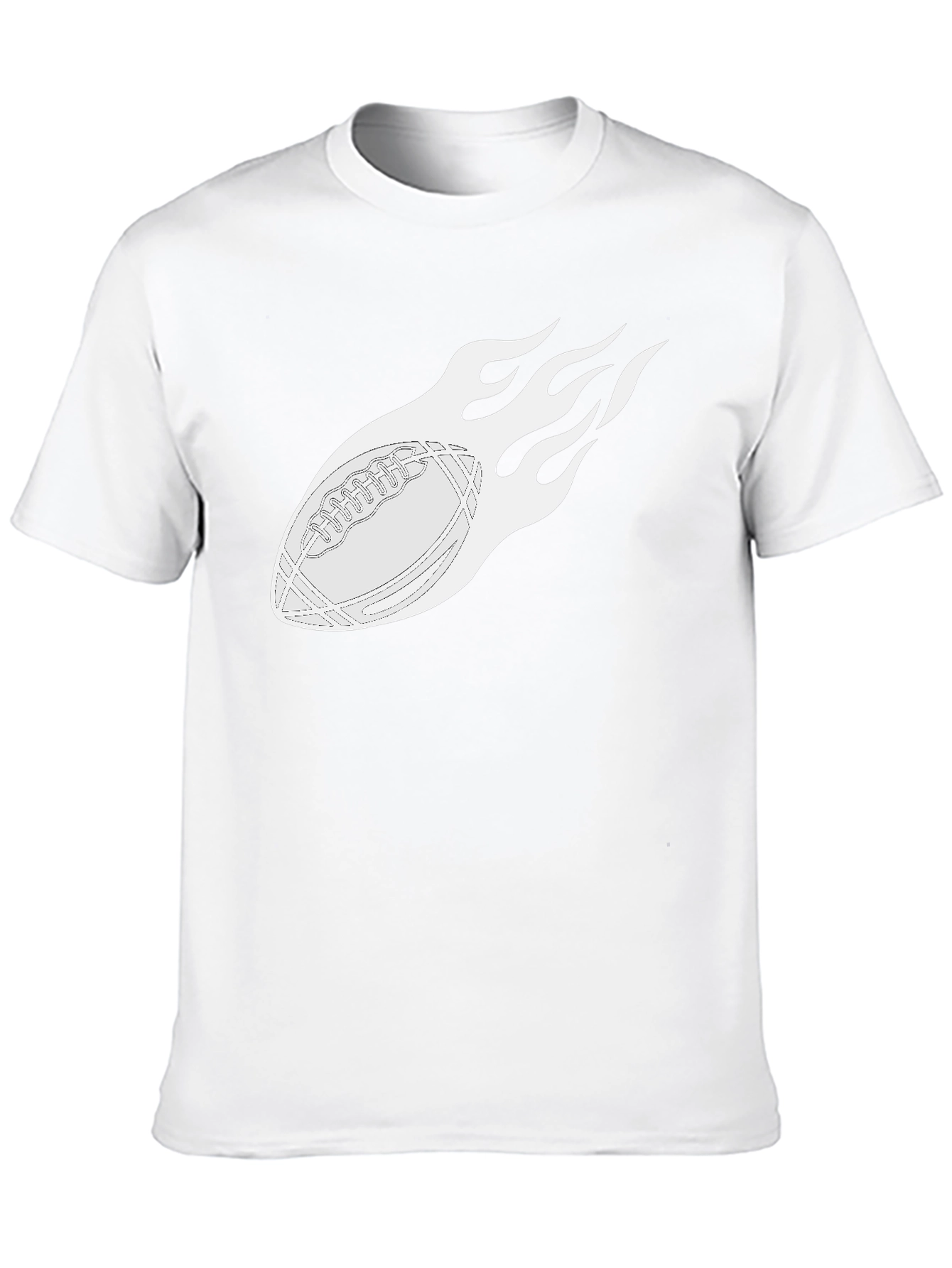 Flaming Football Graphic Tee - Black