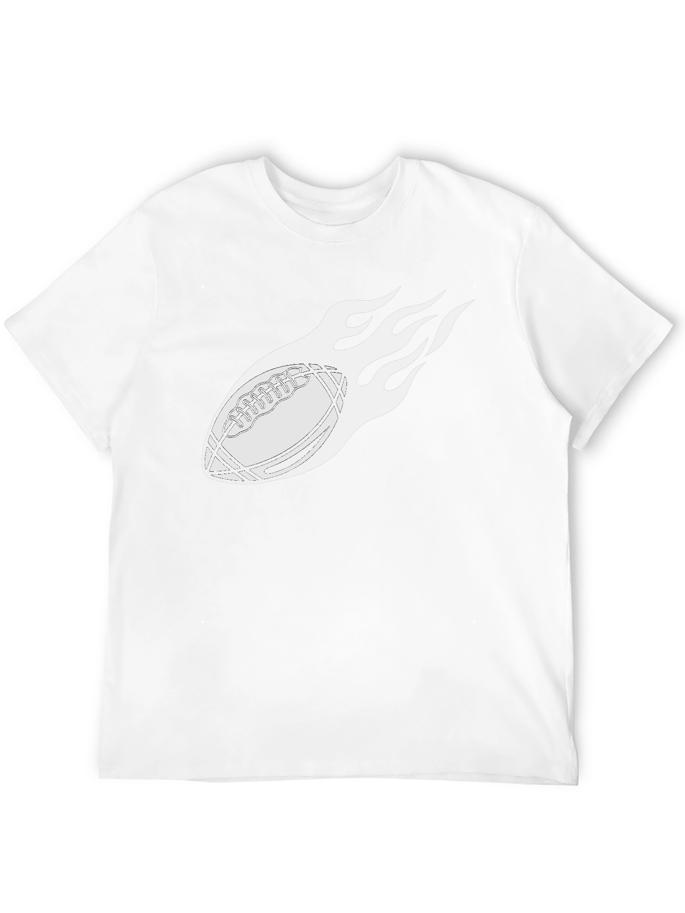 Flaming Football Graphic Tee - Black
