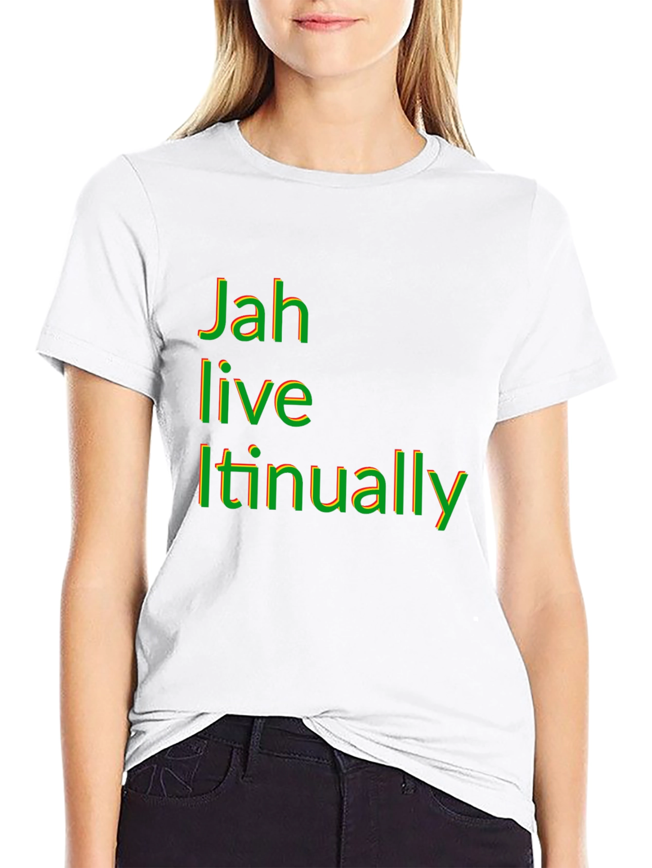 Rasta Jah Live Itinually Black T-Shirt