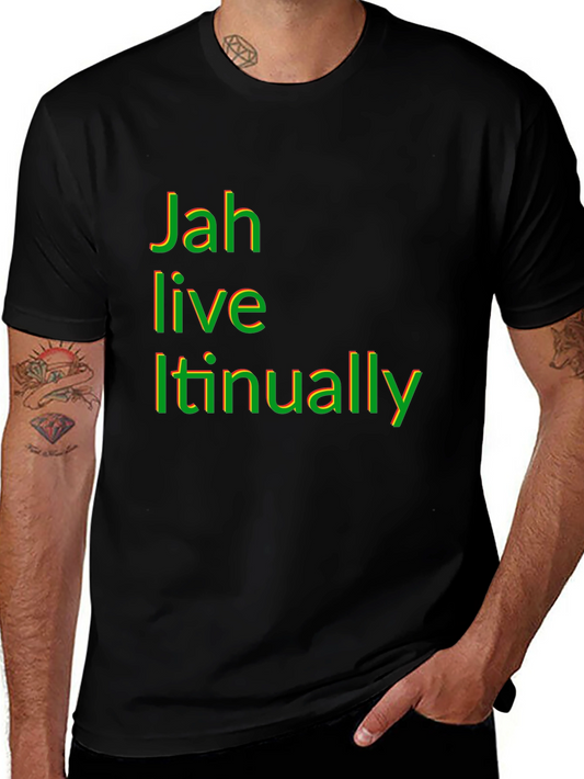 Rasta Jah Live Itinually Black T-Shirt