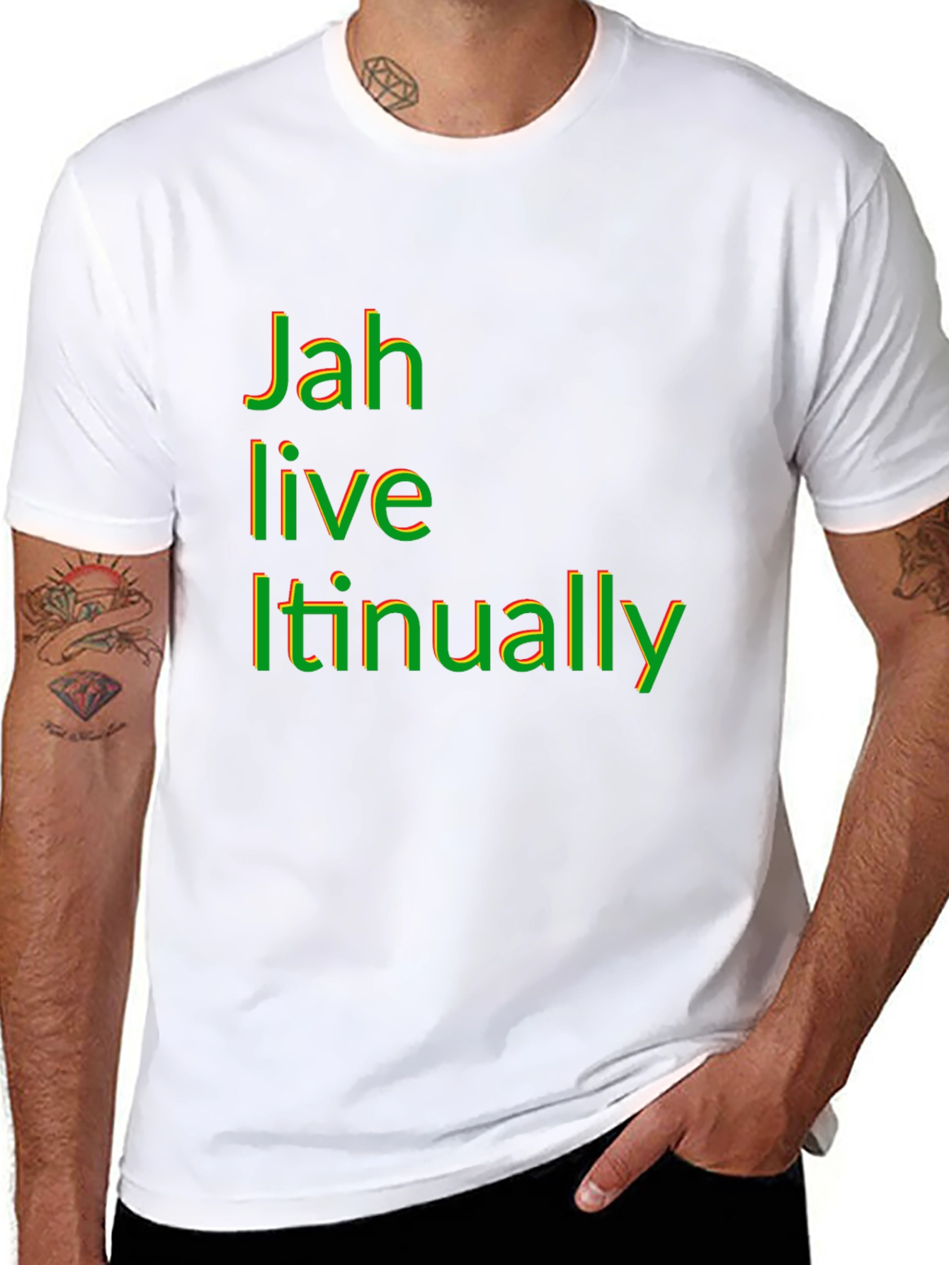 Rasta Jah Live Itinually Black T-Shirt