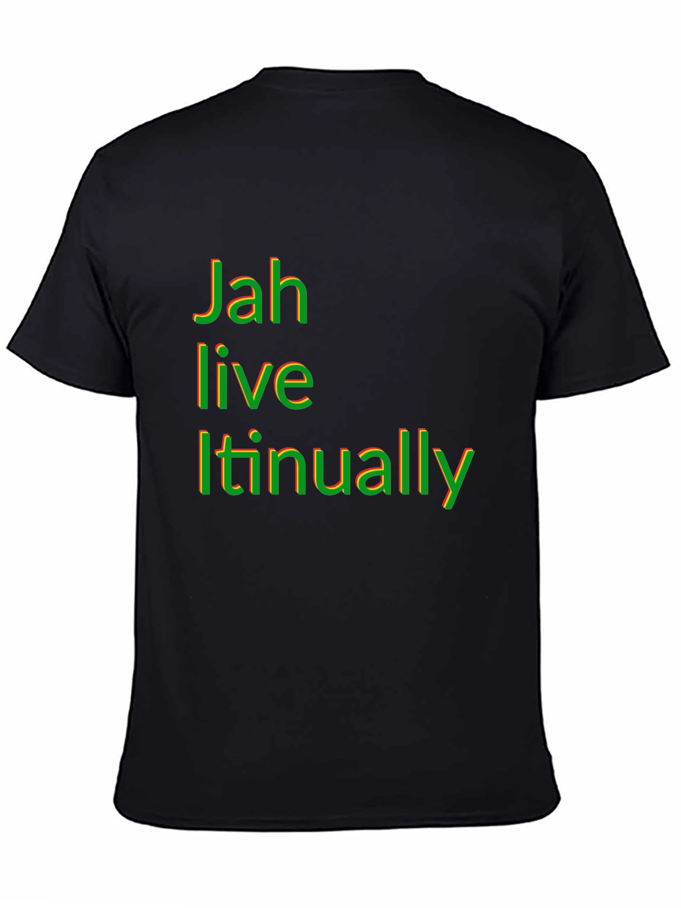 Rasta Jah Live Itinually Black T-Shirt