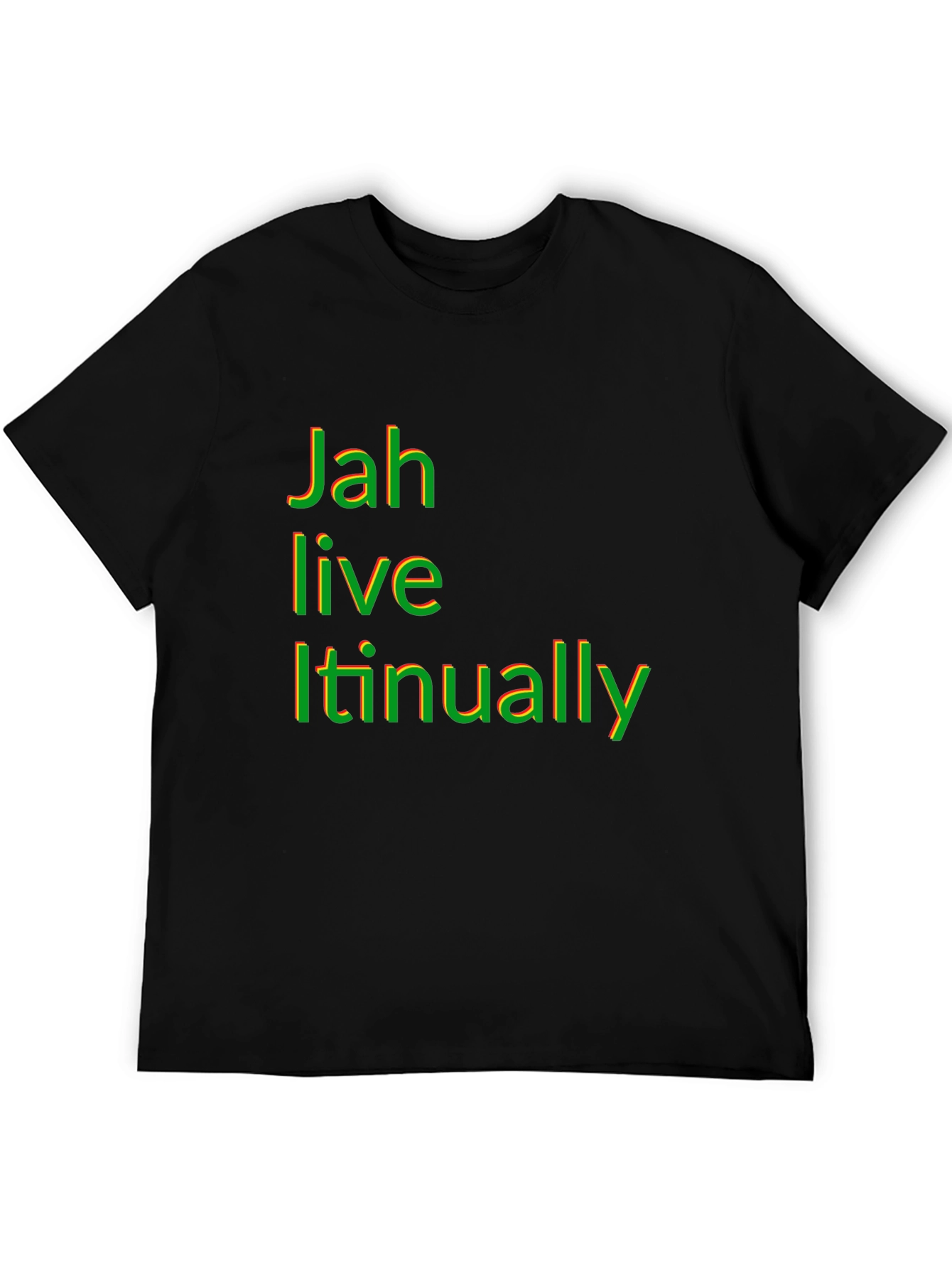 Rasta Jah Live Itinually Black T-Shirt