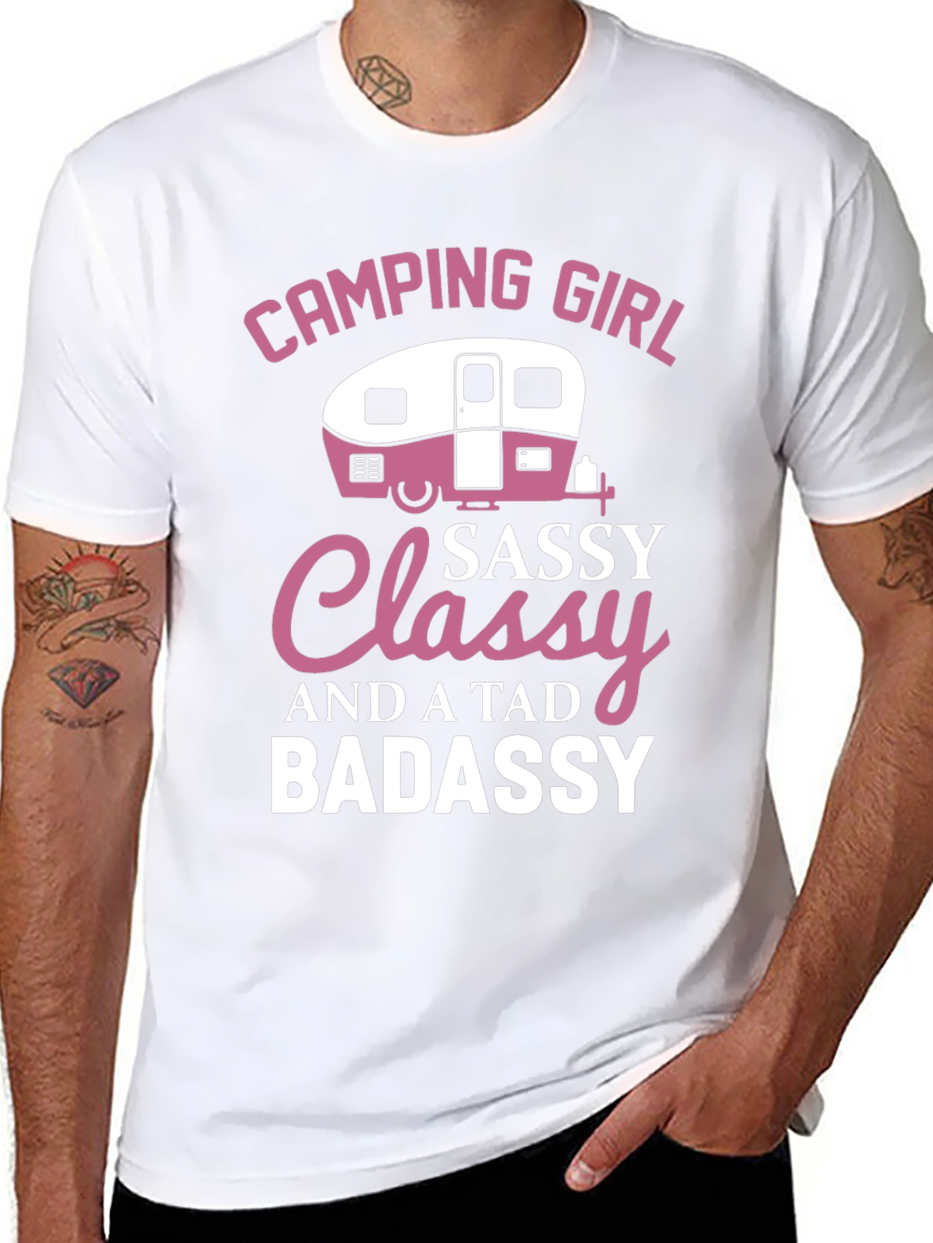 Camping Girl Sassy Classy Badassy T-Shirt