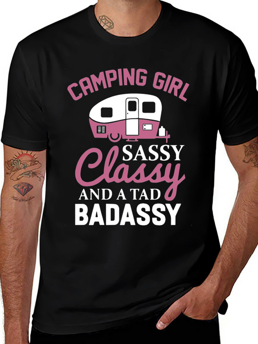 Camping Girl Sassy Classy Badassy T-Shirt