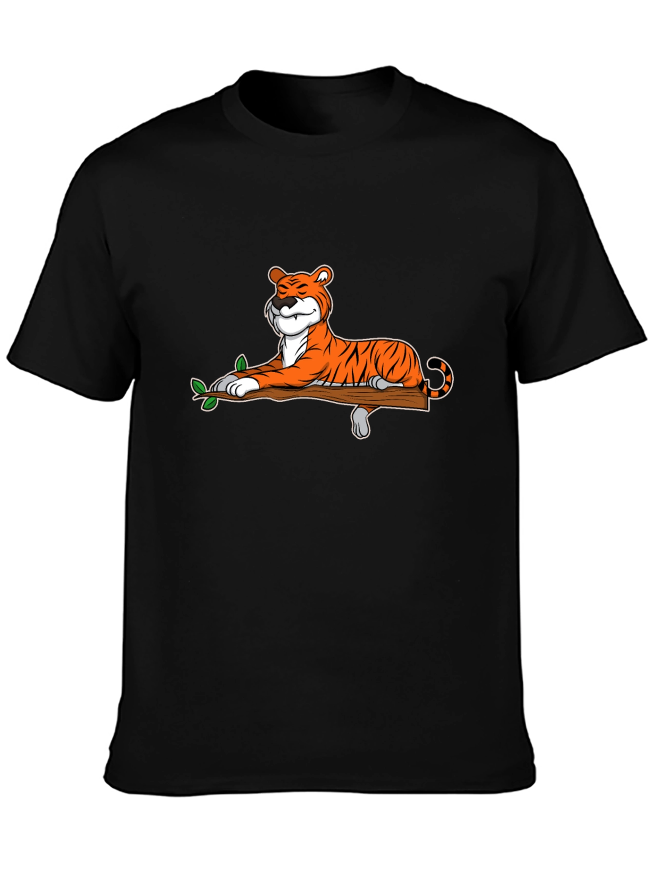 Cool Tiger on Branch Graphic T-Shirt