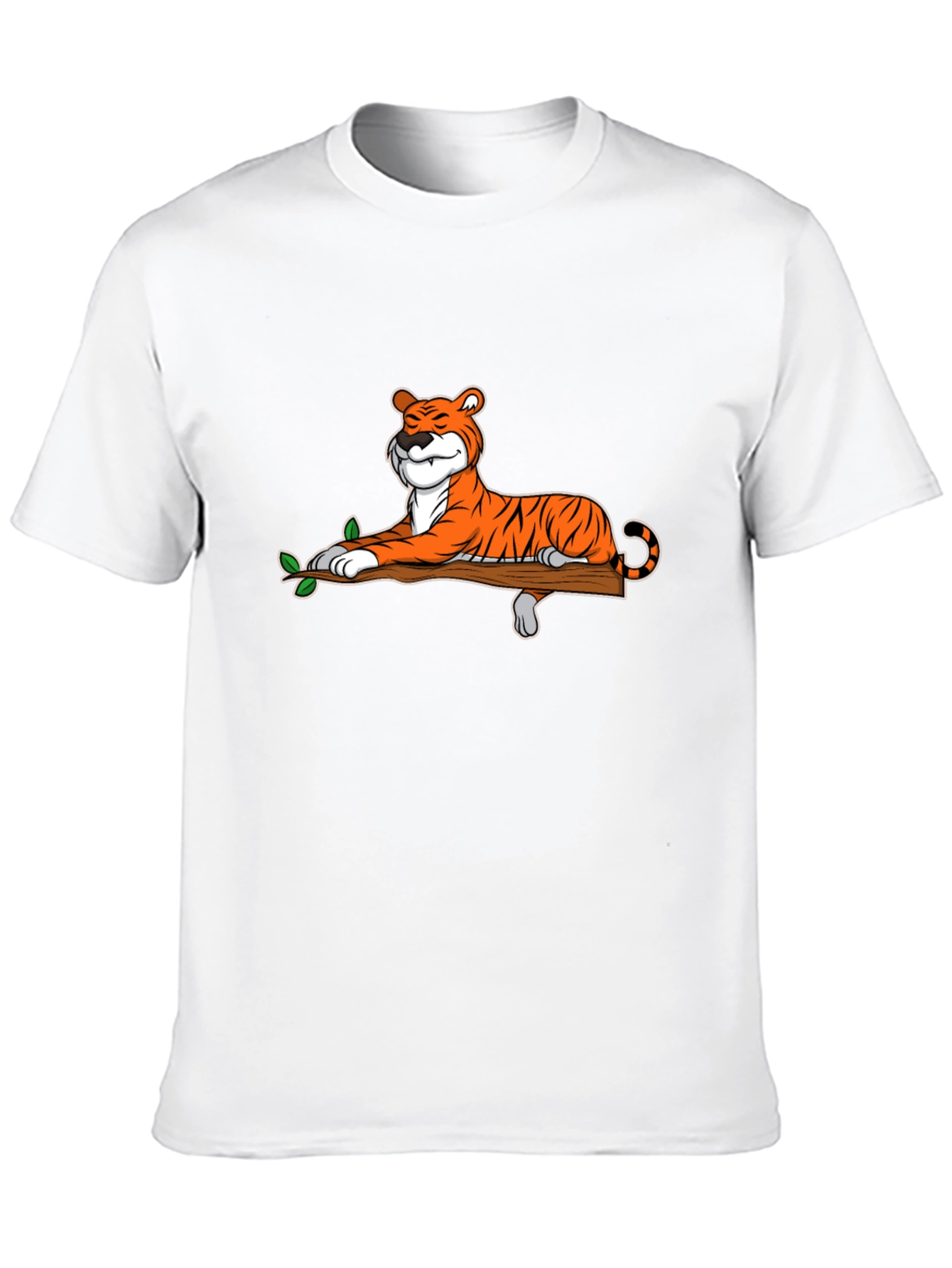 Cool Tiger on Branch Graphic T-Shirt