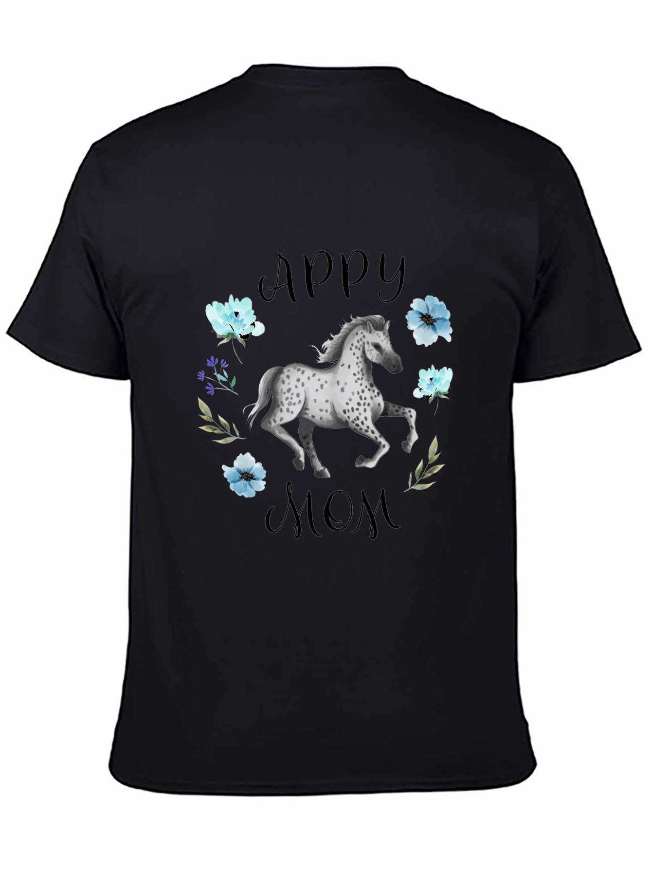 Appy Mom T-Shirt - Floral Horse Design