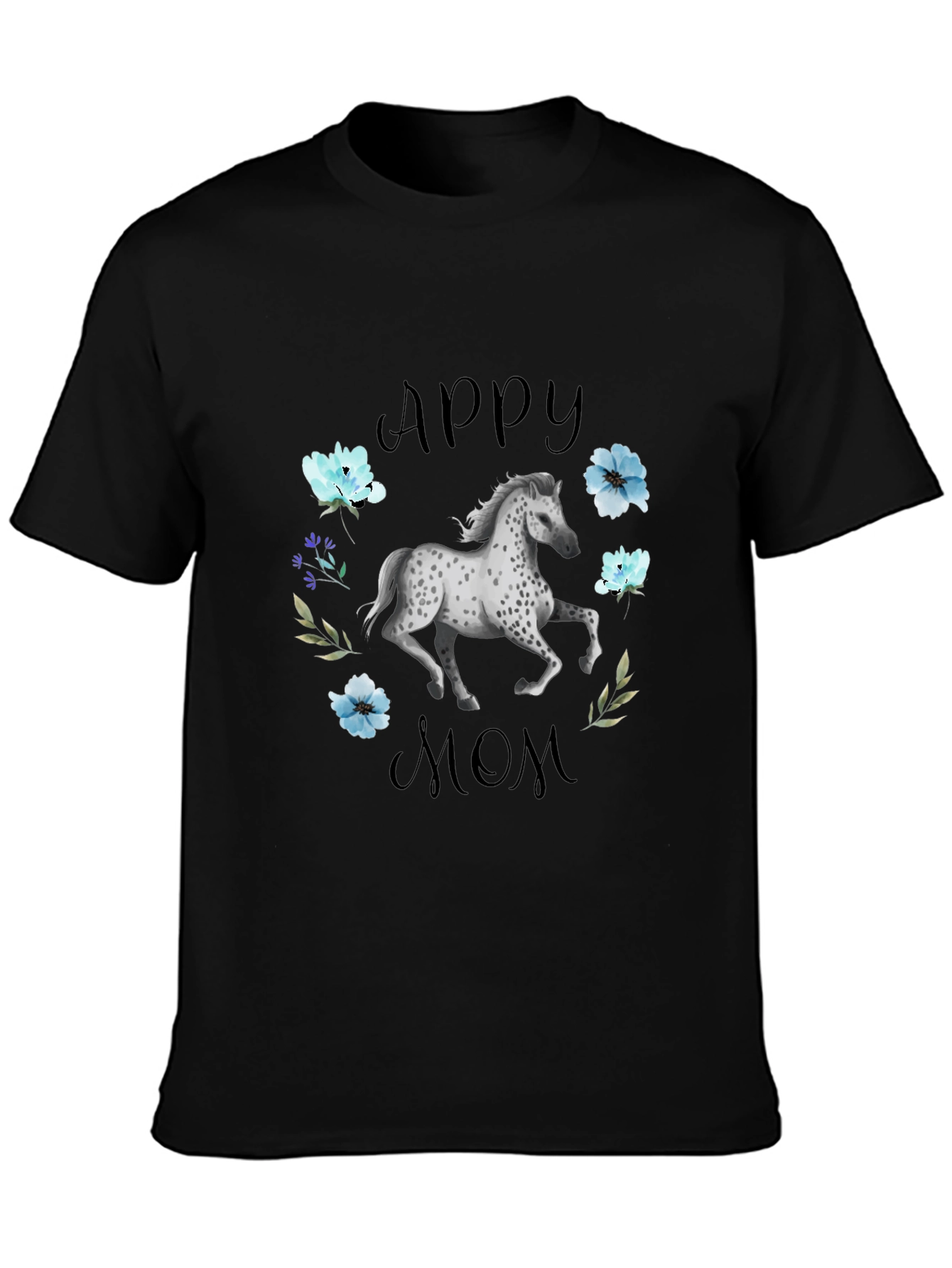 Appy Mom T-Shirt - Floral Horse Design
