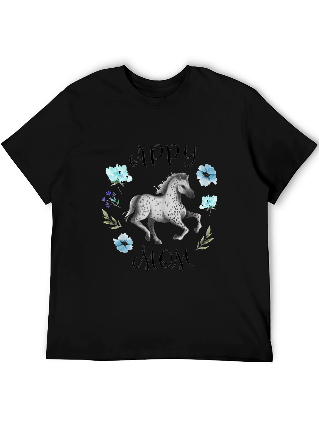 Appy Mom T-Shirt - Floral Horse Design