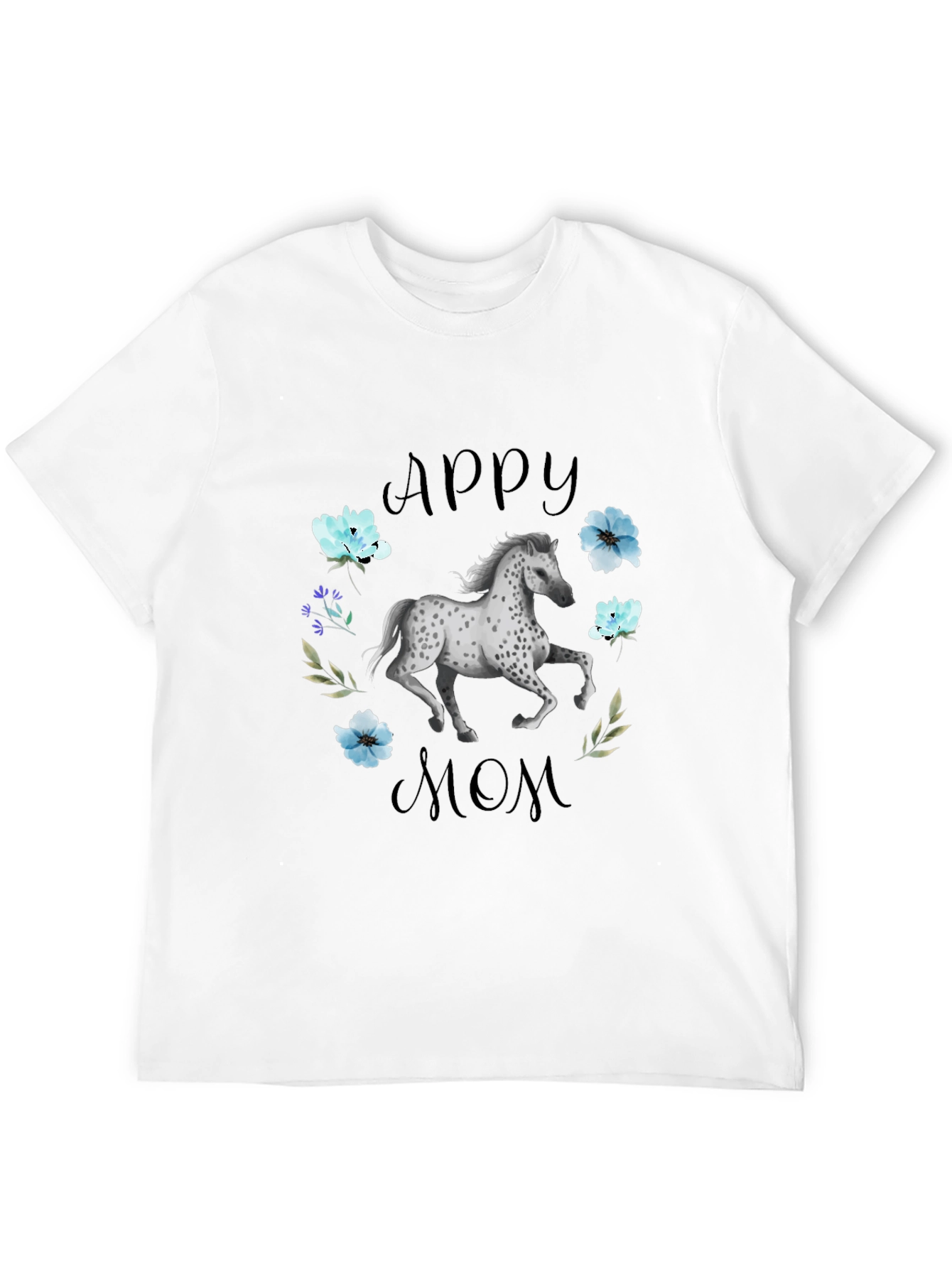 Appy Mom T-Shirt - Floral Horse Design