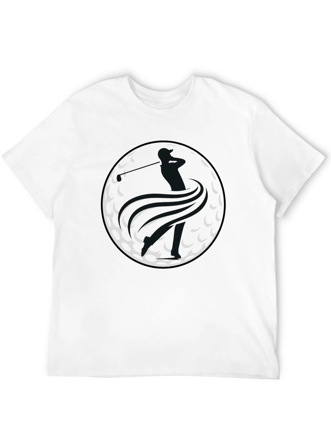 Golf Ball Tee Shirt - Golfer Swing Graphic Tee