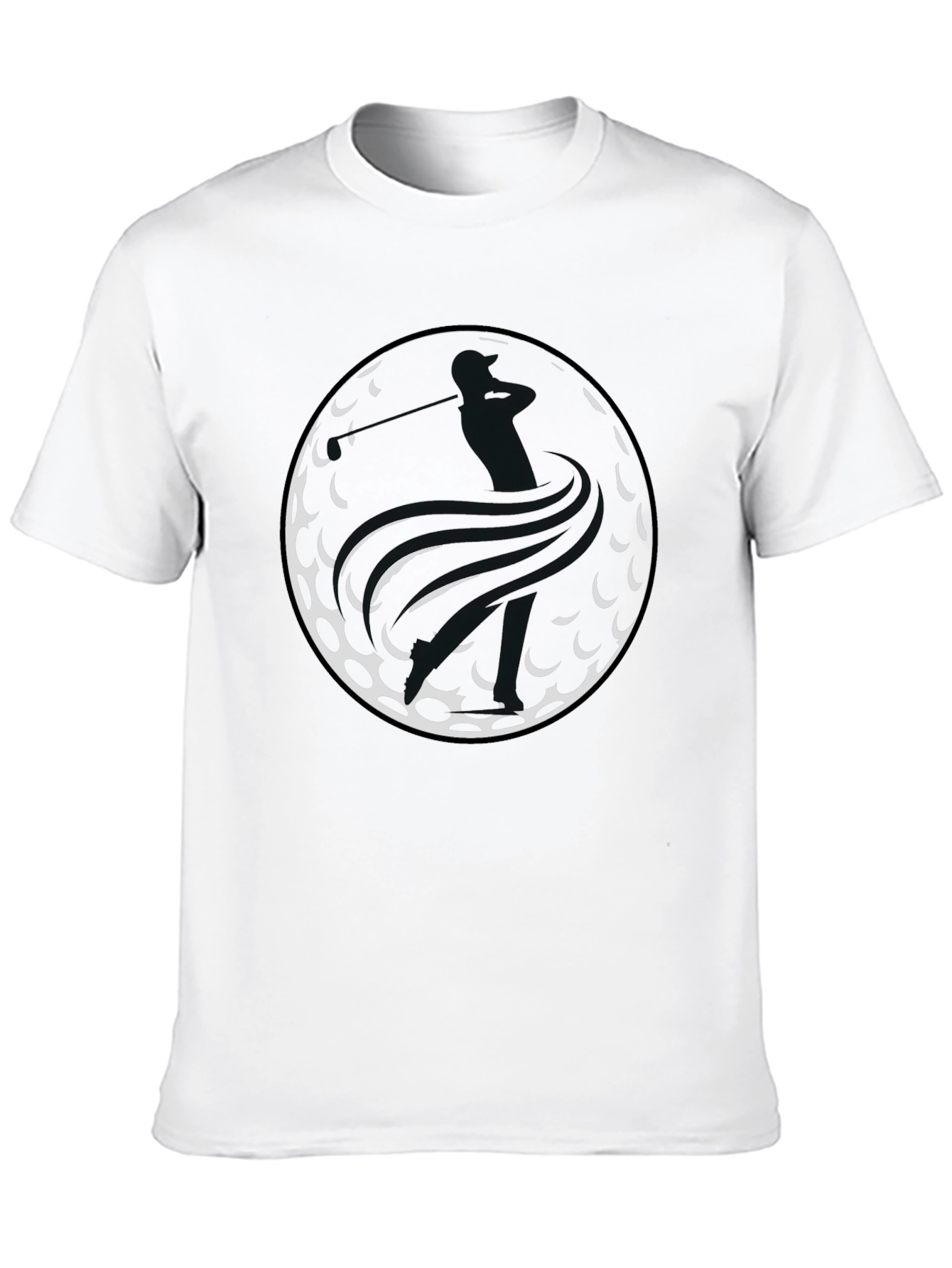 Golf Ball Tee Shirt - Golfer Swing Graphic Tee