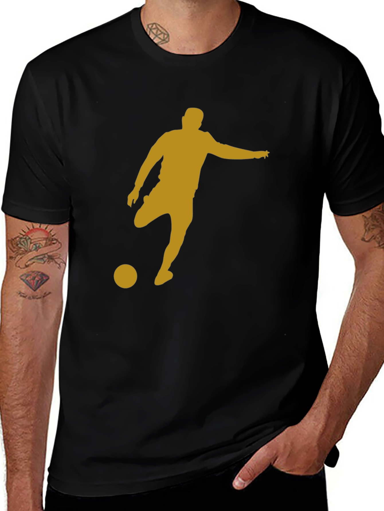 Soccer Silhouette Graphic T-Shirt