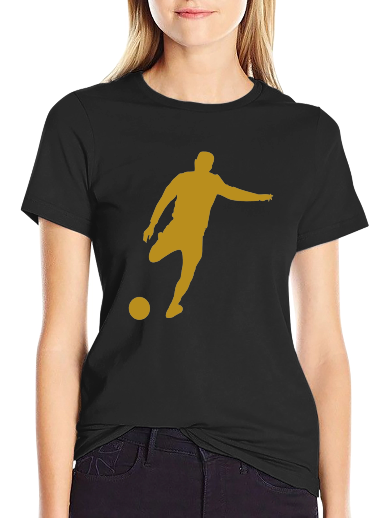 Soccer Silhouette Graphic T-Shirt
