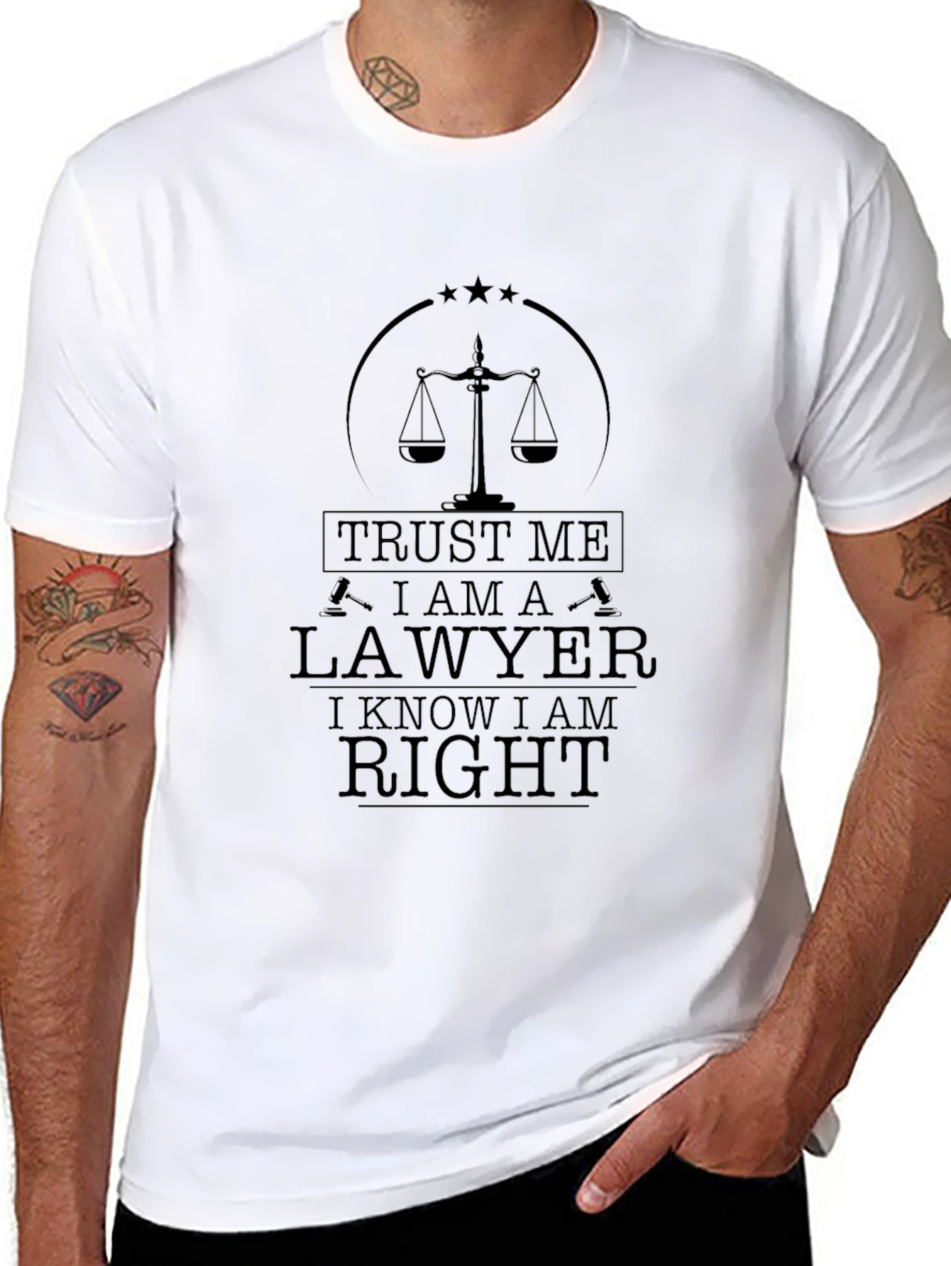 Trust Me I Am a Lawyer Black T-Shirt