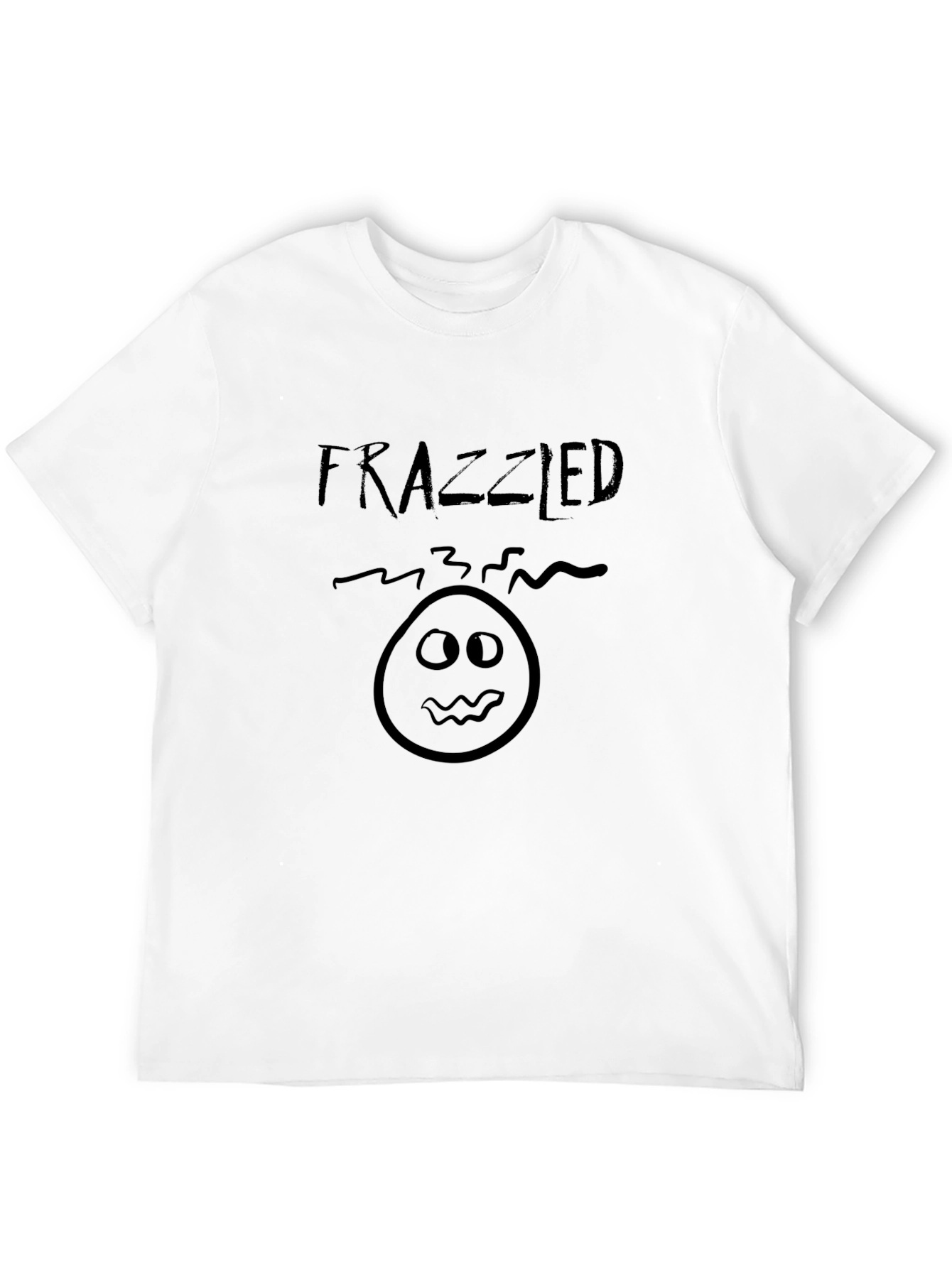 Frazzled Graphic T-Shirt - Black Crew Neck Tee