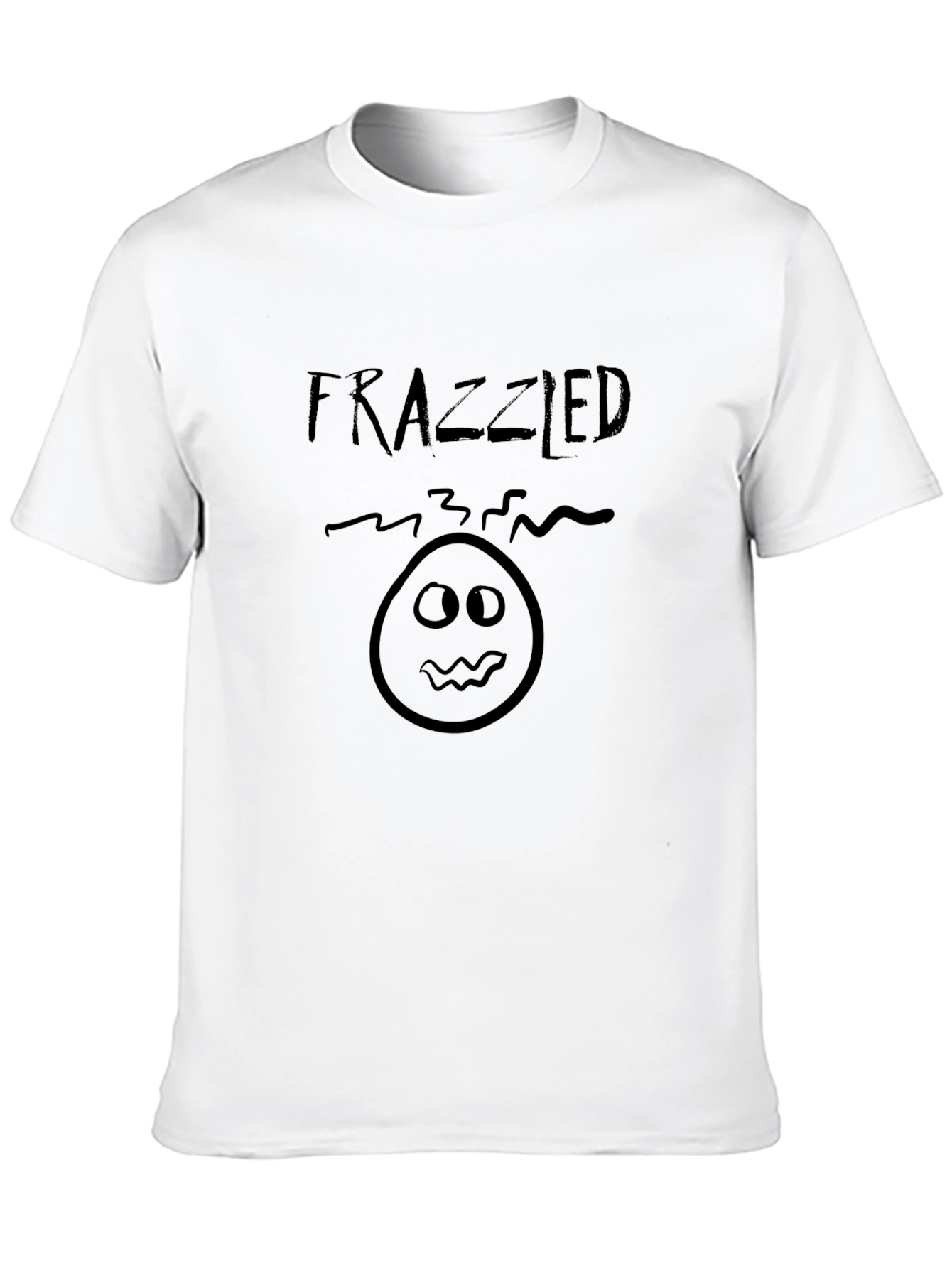 Frazzled Graphic T-Shirt - Black Crew Neck Tee