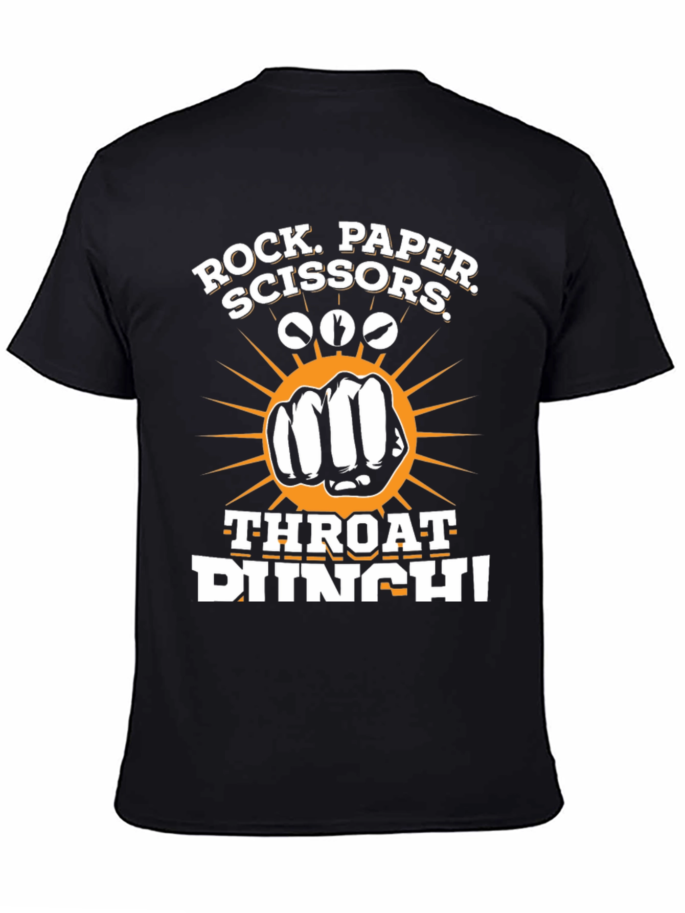 Rock Paper Scissors Throat Punch Funny T-Shirt