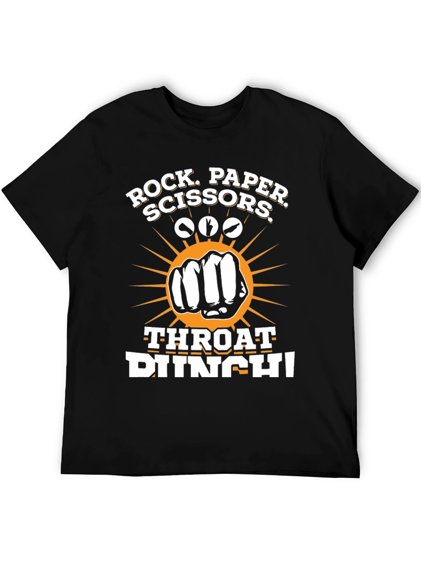 Rock Paper Scissors Throat Punch Funny T-Shirt