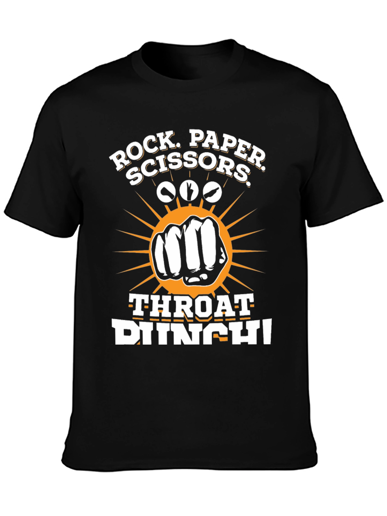 Rock Paper Scissors Throat Punch Funny T-Shirt